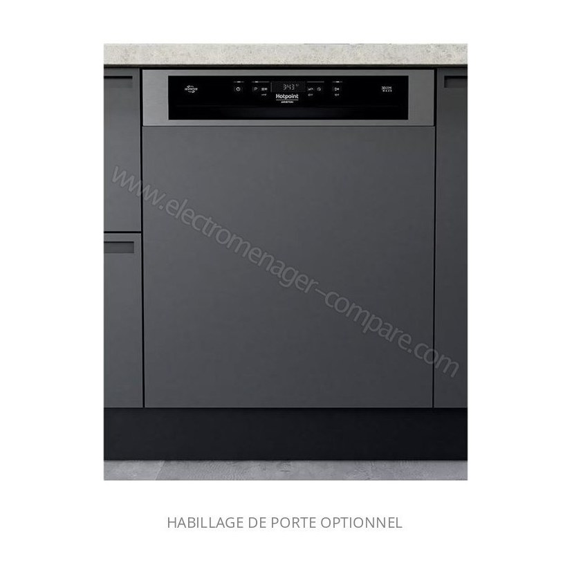 Hotpoint HA3PB14BN7A0X – Halbintegrierter Geschirrspüler 60 cm